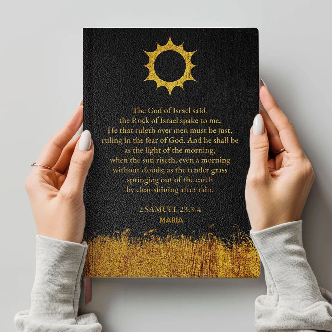 Personalized "Psalm 121" Leather Prayer Notebook