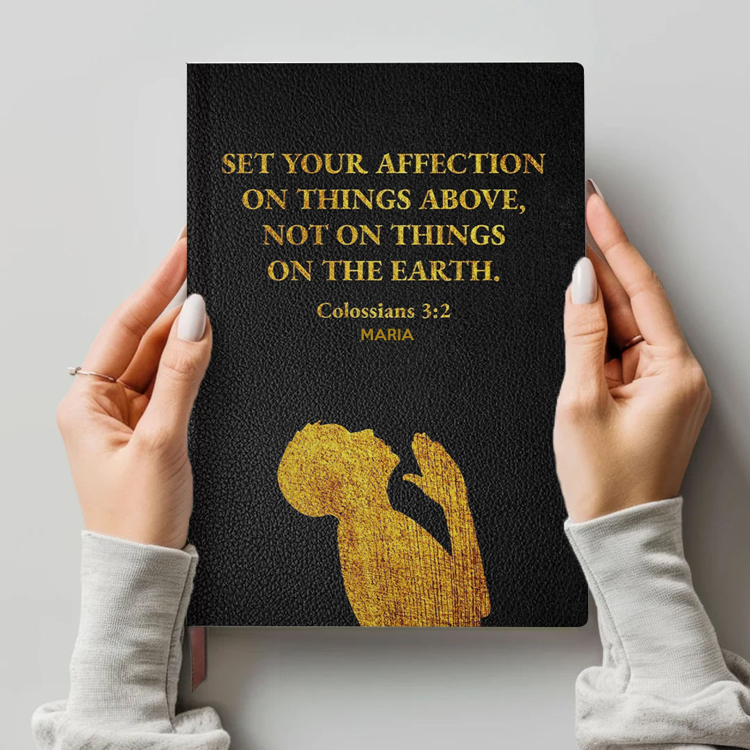 Personalized "Psalm 121" Leather Prayer Notebook