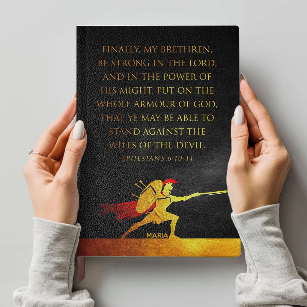 Personalized "Psalm 121" Leather Prayer Notebook
