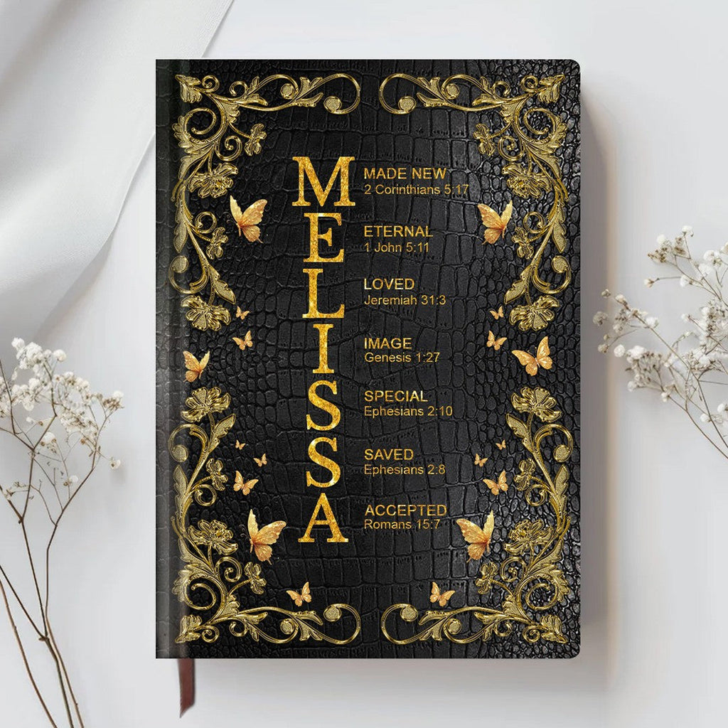 Personalized "Sacred Name Meaning" Leather Prayer Journal