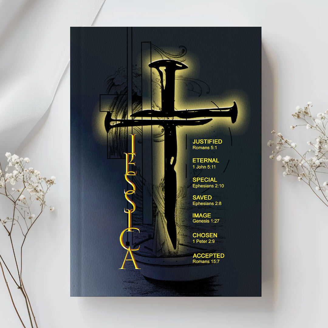 Personalized "God Says I Am" Leather Prayer Journal