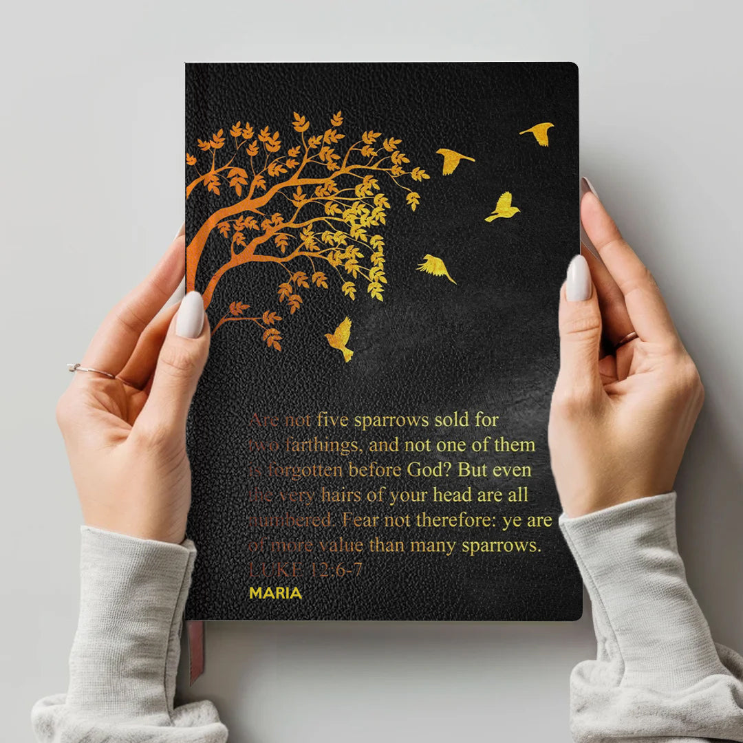 Personalized "Psalm 121" Leather Prayer Notebook