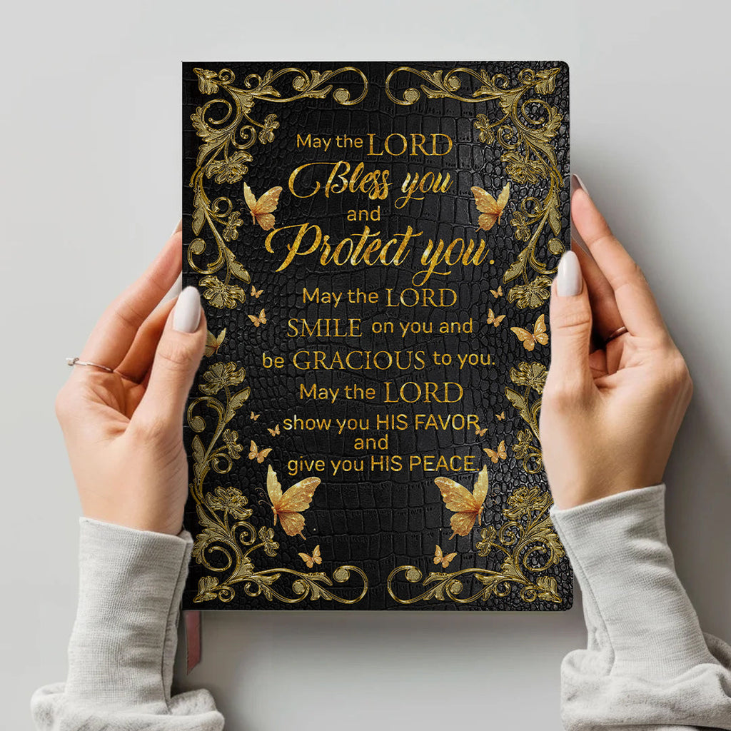 Personalized "May The Lord Bless You" Leather Journal