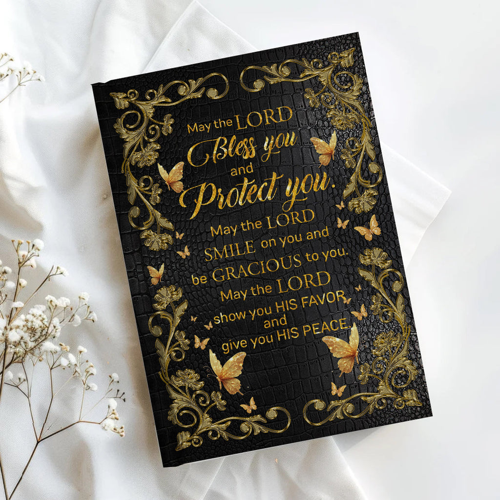 Personalized "May The Lord Bless You" Leather Journal