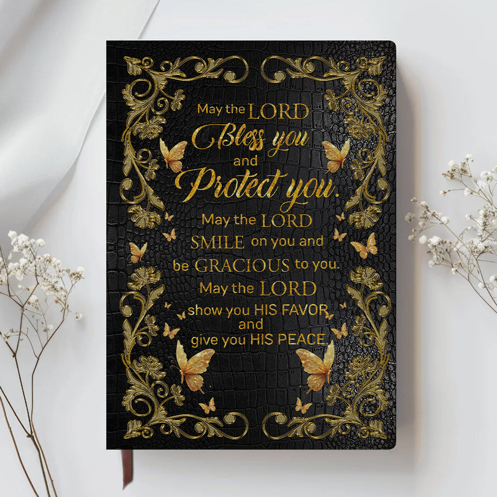 Personalized "May The Lord Bless You" Leather Journal