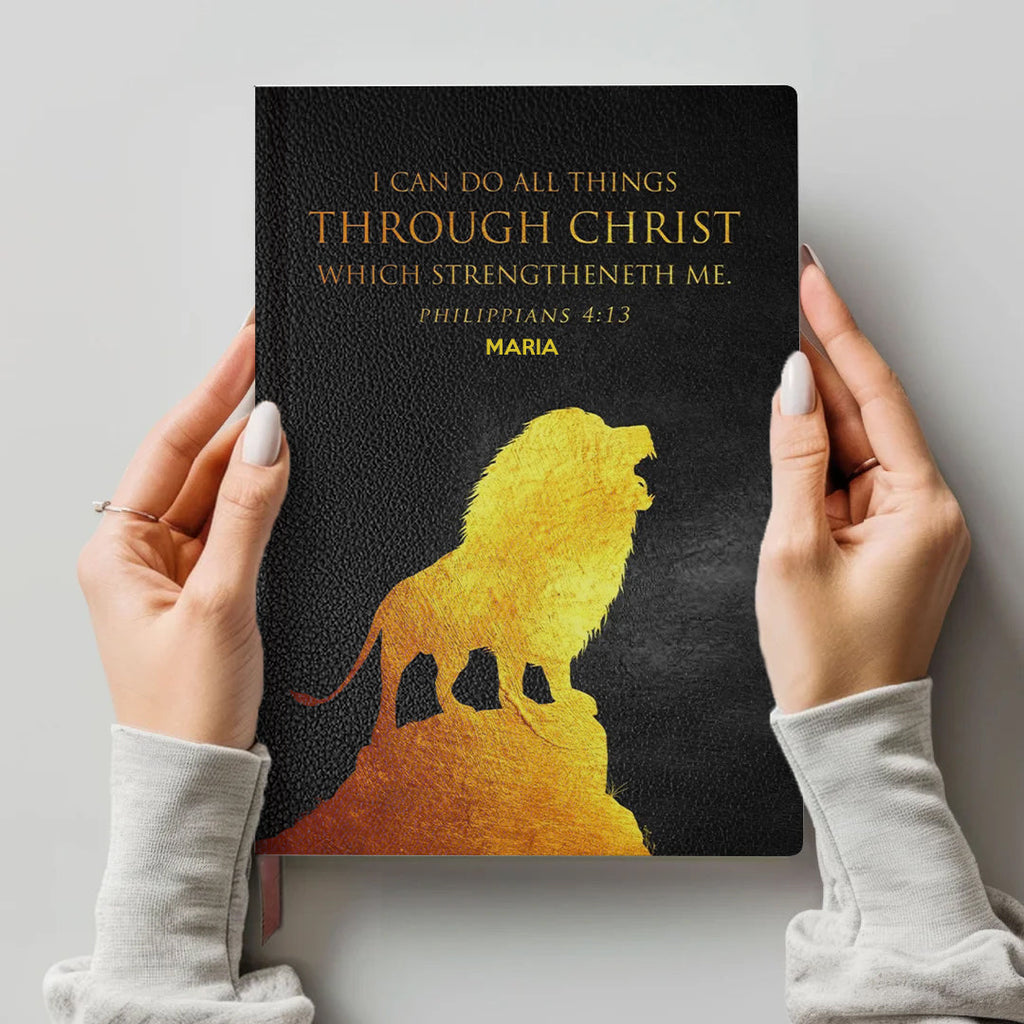 Personalized "Psalm 121" Leather Prayer Notebook