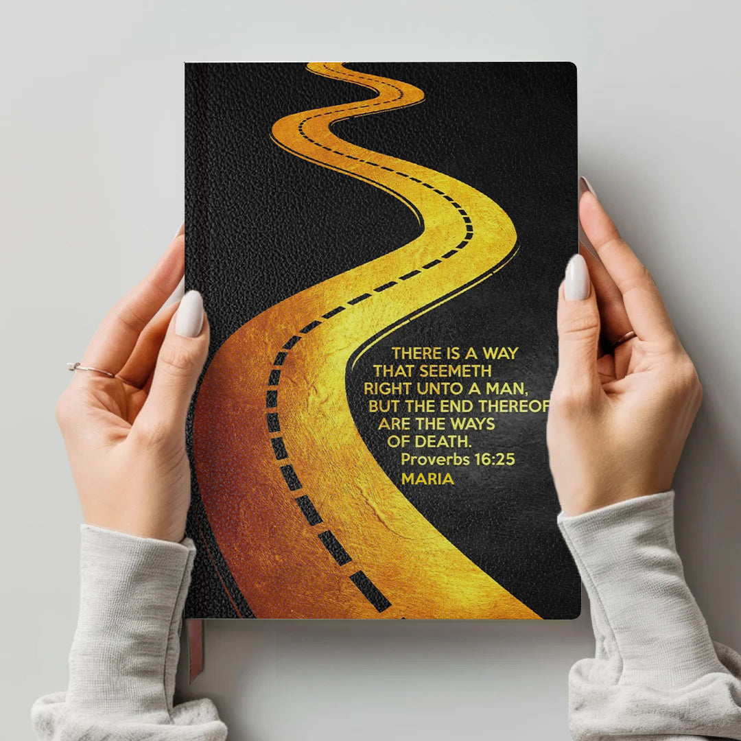Personalized "Psalm 121" Leather Prayer Notebook