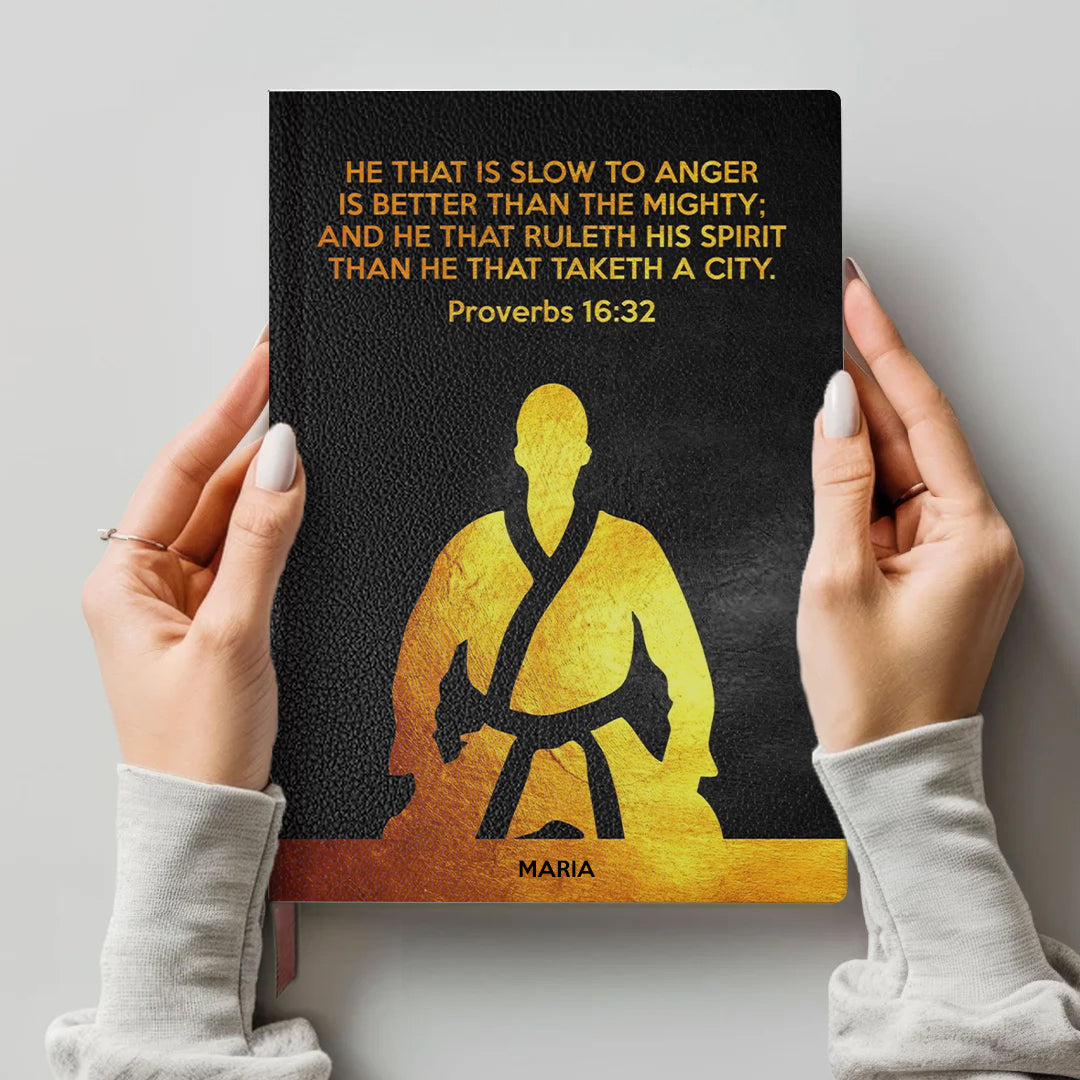 Personalized "Psalm 121" Leather Prayer Notebook