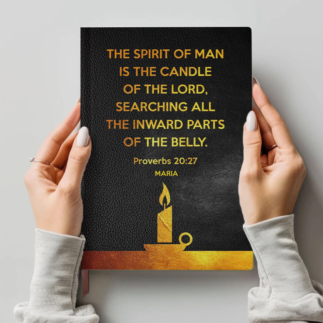 Personalized "Psalm 121" Leather Prayer Notebook