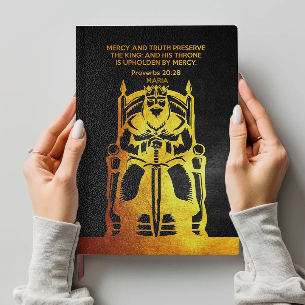 Personalized "Psalm 121" Leather Prayer Notebook
