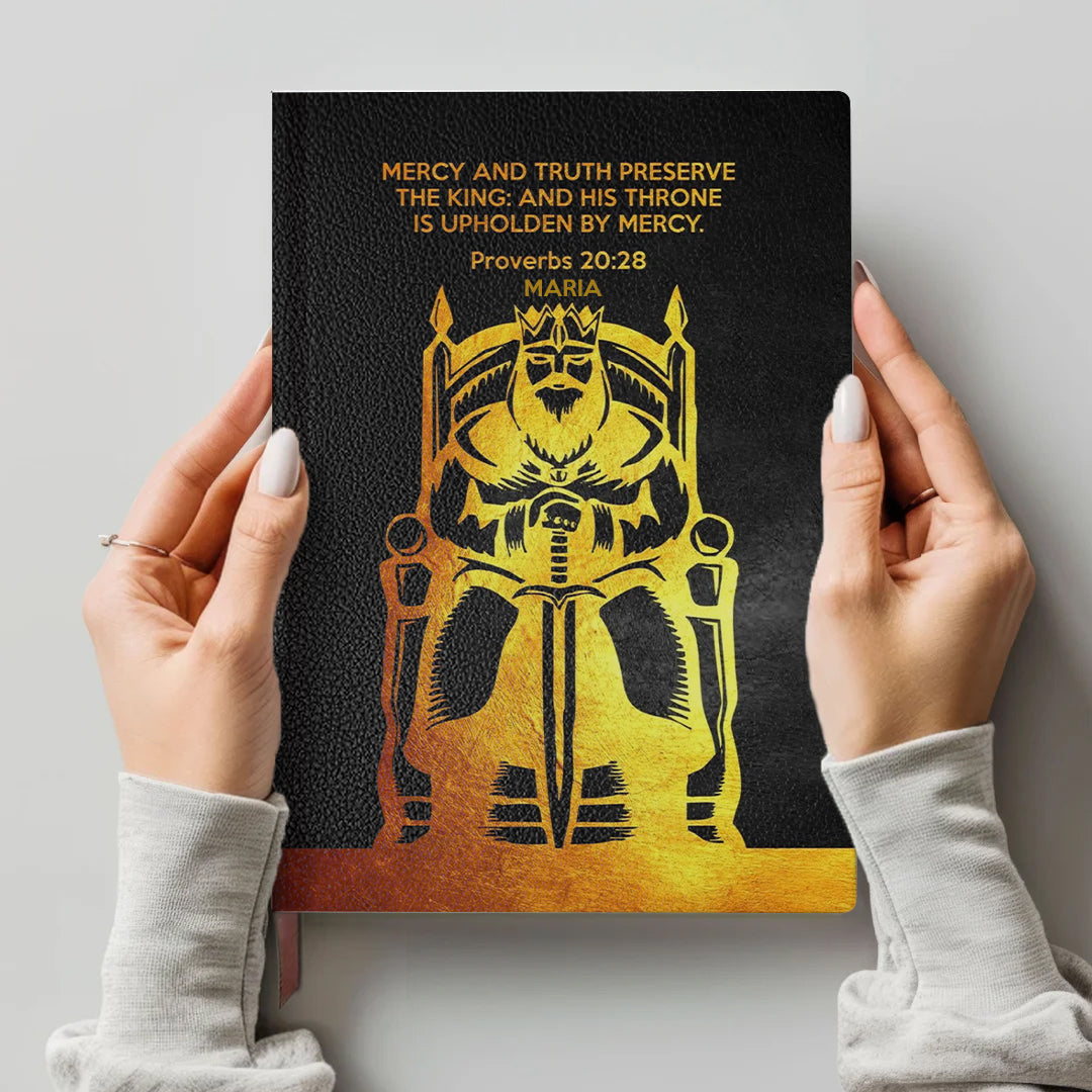 Personalized "Psalm 121" Leather Prayer Notebook