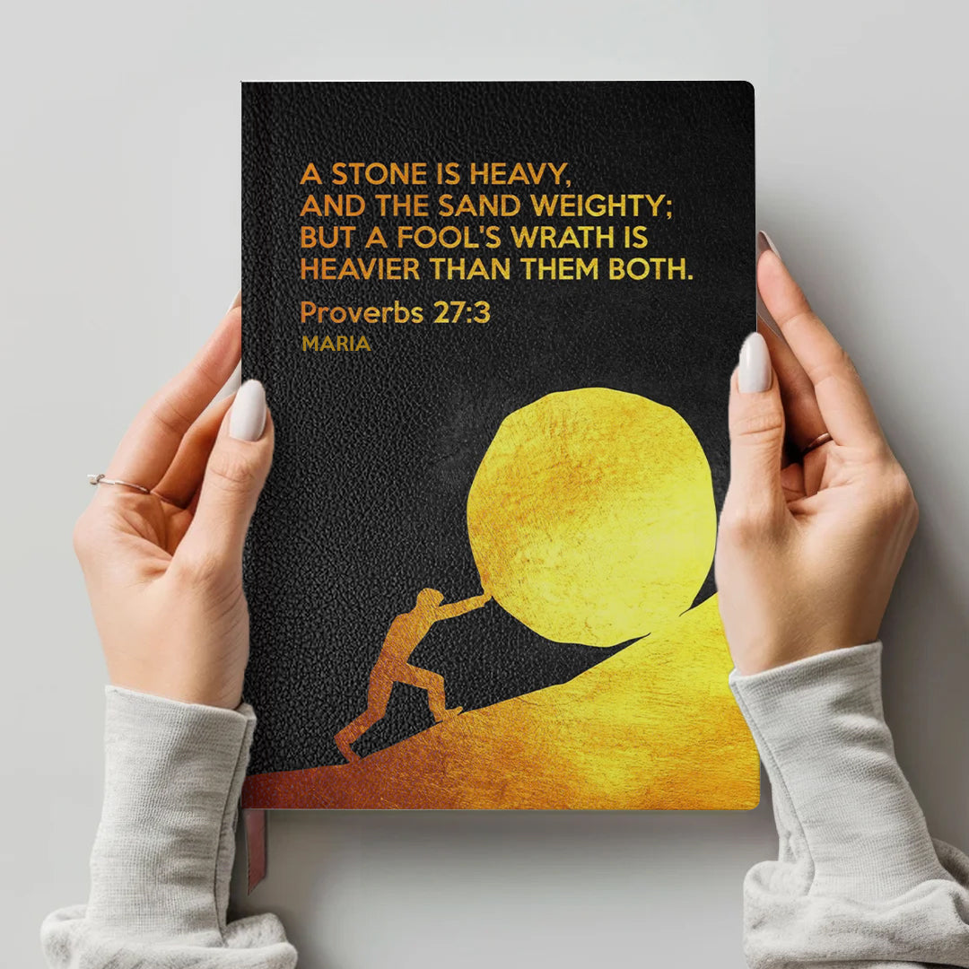 Personalized "Psalm 121" Leather Prayer Notebook
