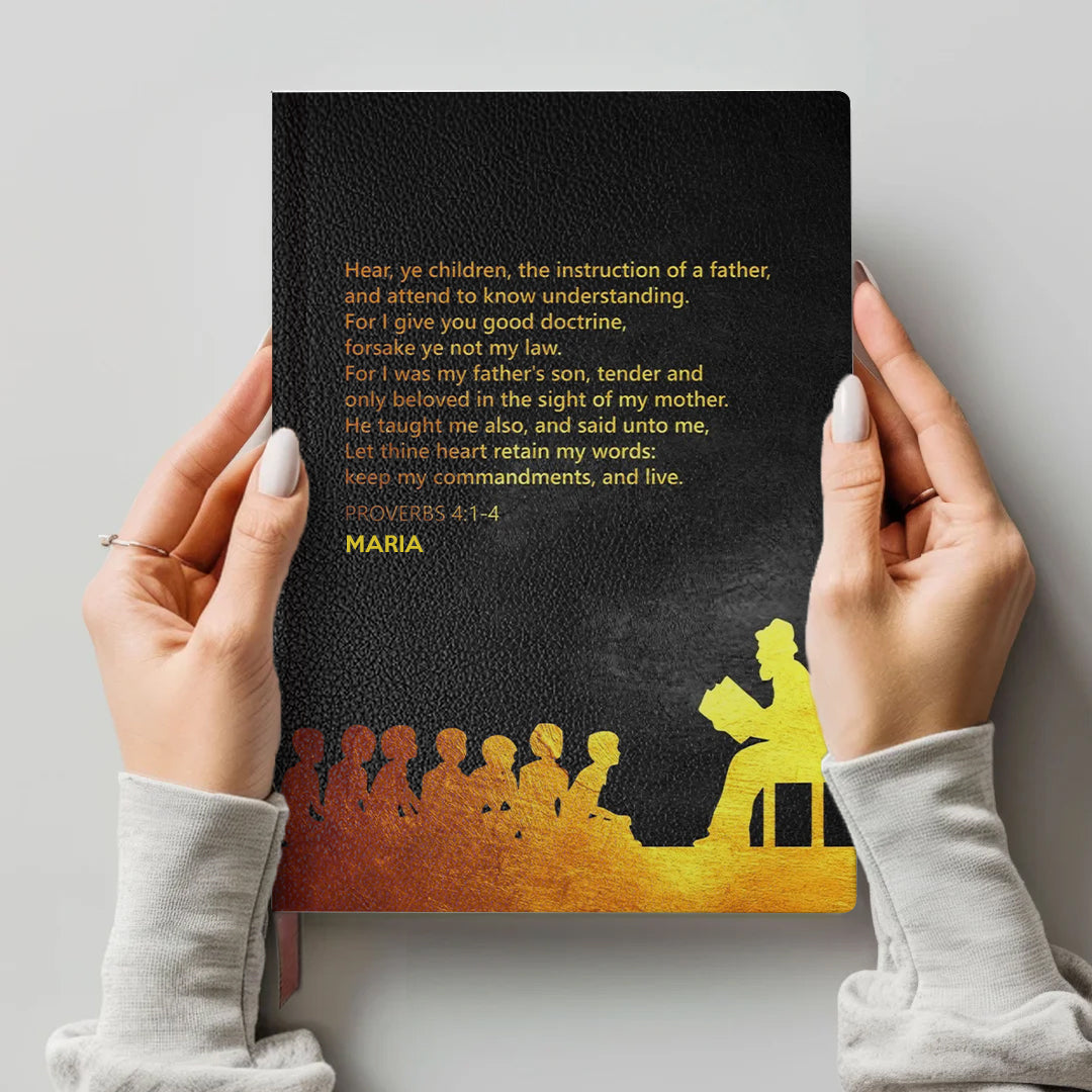 Personalized "Psalm 121" Leather Prayer Notebook
