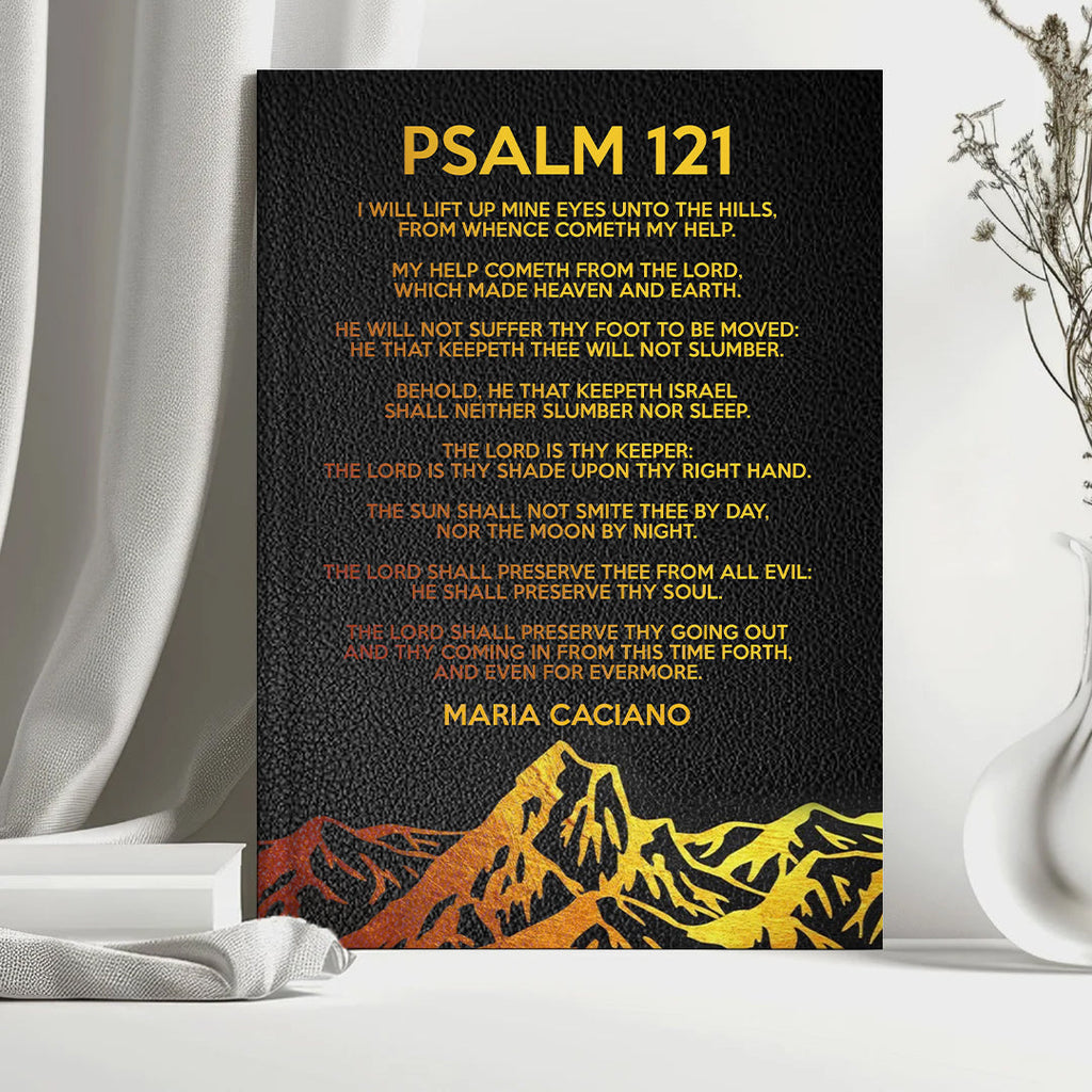 Personalized "Psalm 121" Leather Prayer Notebook