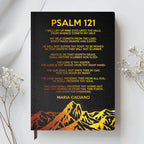 Personalized "Psalm 121" Leather Prayer Notebook