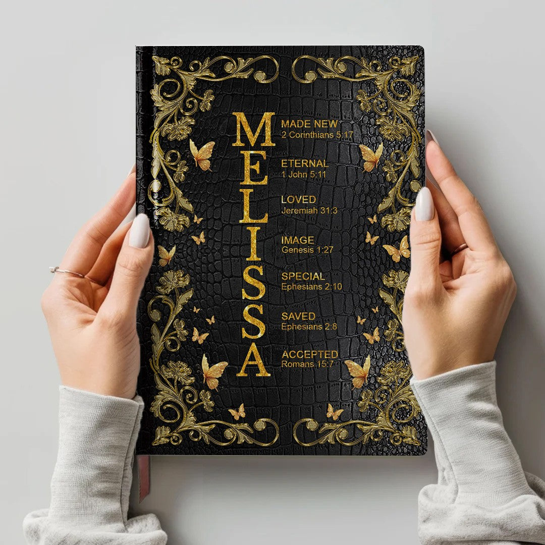 Personalized "Sacred Name Meaning" Leather Prayer Journal