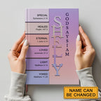 Personalized Purple "God Says I Am" Leather Prayer Journal