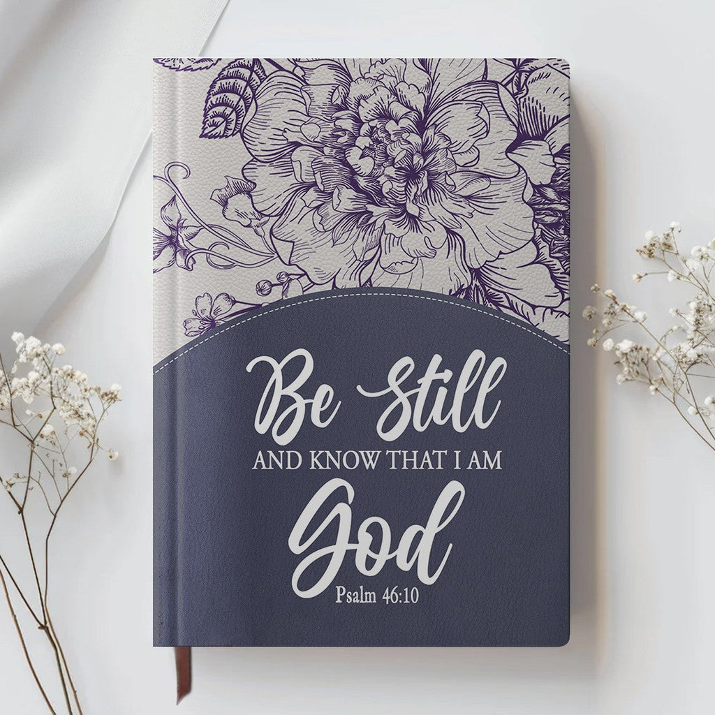 Personalized Purple "Strength & Dignity" Leather Journal