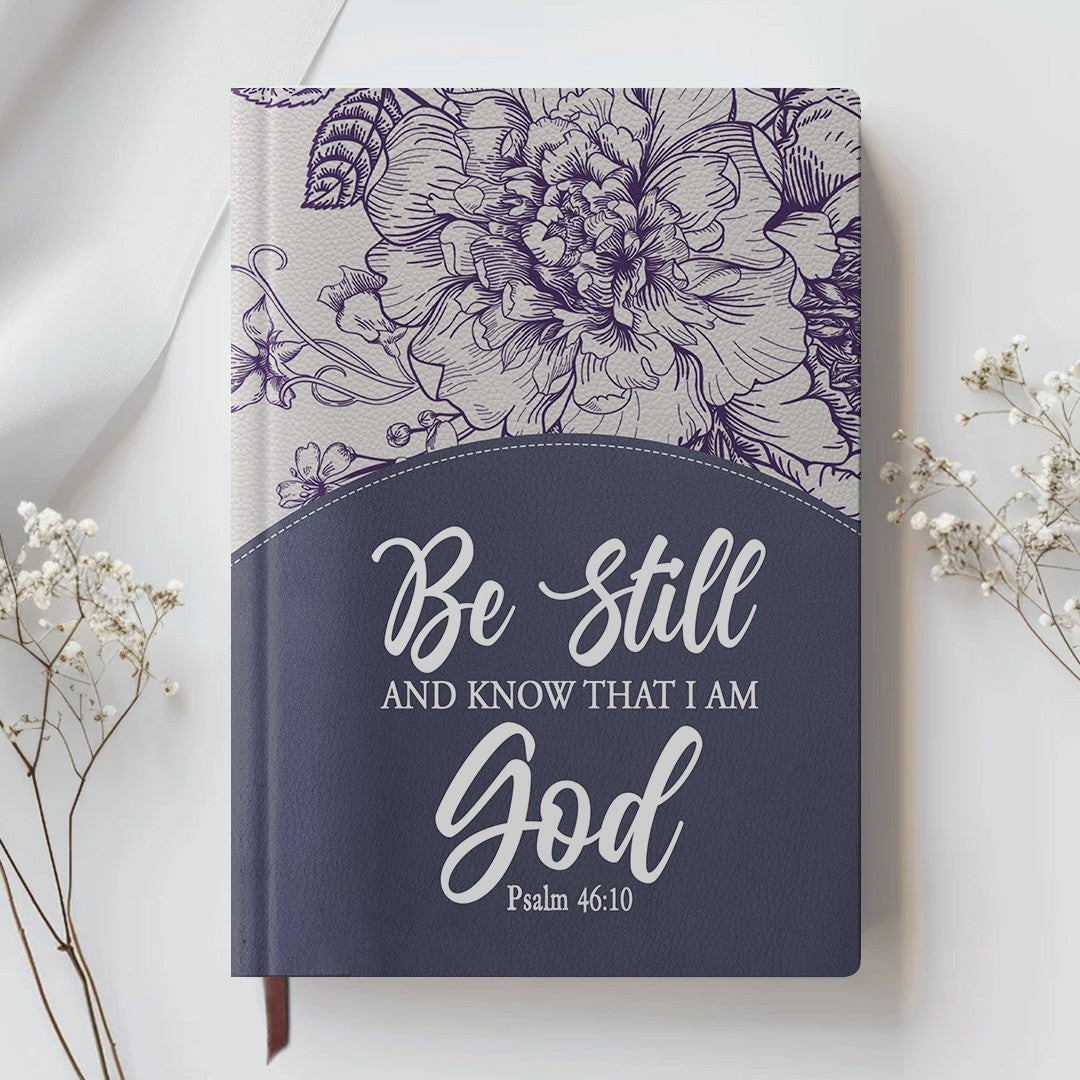 Personalized Purple "Strength & Dignity" Leather Journal