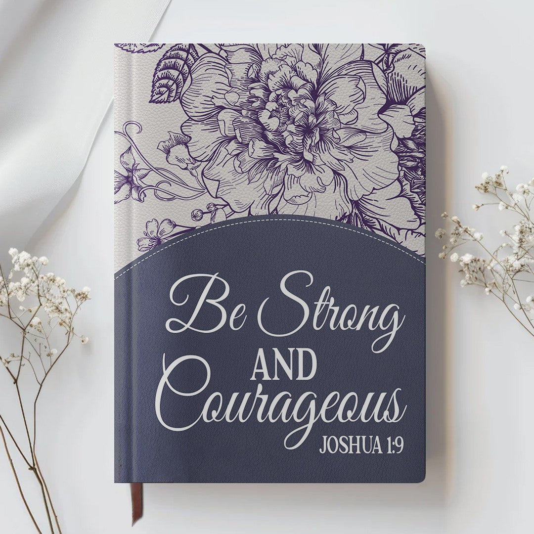 Personalized Purple "Strength & Dignity" Leather Journal