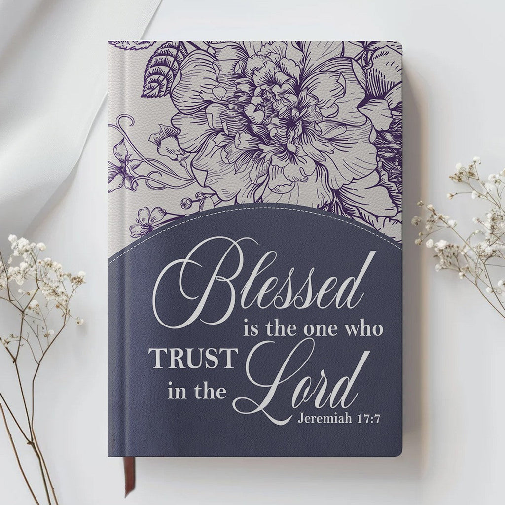 Personalized Purple "Strength & Dignity" Leather Journal