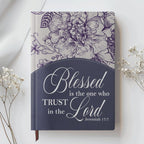 Personalized Purple "Strength & Dignity" Leather Journal