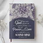 Personalized Purple "Strength & Dignity" Leather Journal