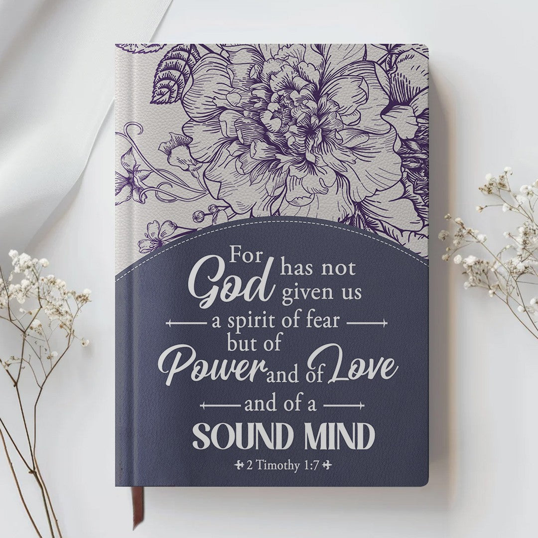Personalized Purple "Strength & Dignity" Leather Journal