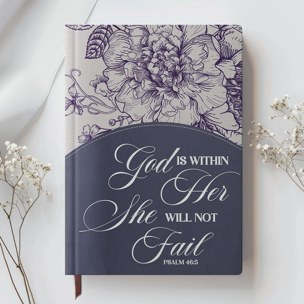 Personalized Purple "Strength & Dignity" Leather Journal