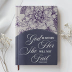Personalized Purple "Strength & Dignity" Leather Journal