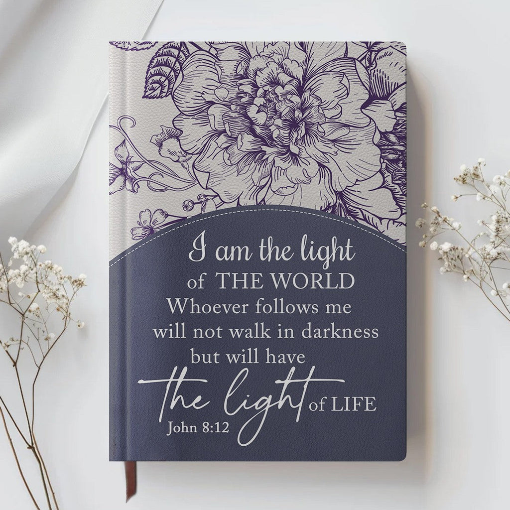 Personalized Purple "Strength & Dignity" Leather Journal