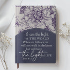 Personalized Purple "Strength & Dignity" Leather Journal