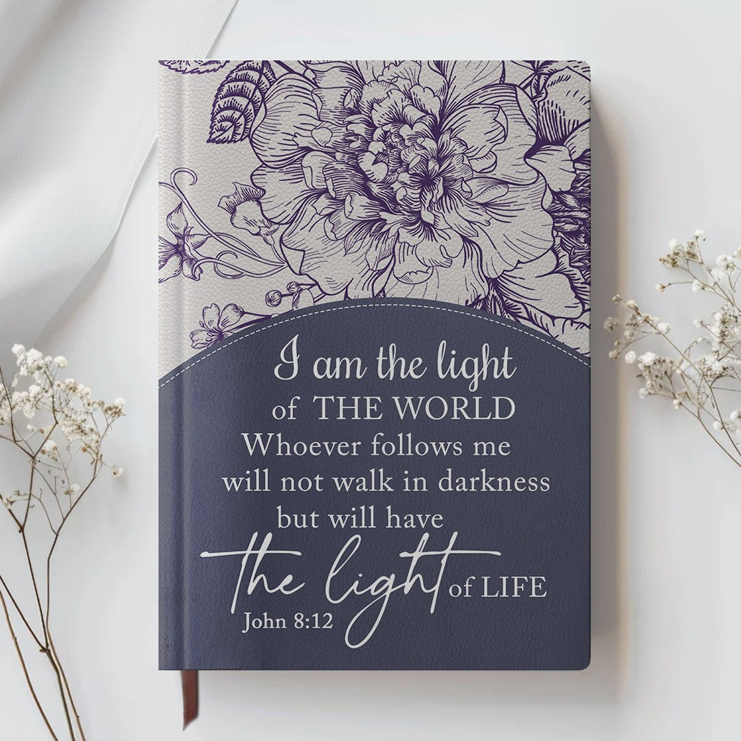 Personalized Purple "Strength & Dignity" Leather Journal