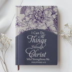 Personalized Purple "Strength & Dignity" Leather Journal
