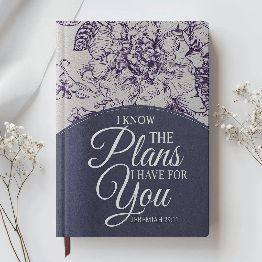 Personalized Purple "Strength & Dignity" Leather Journal