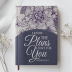 Personalized Purple "Strength & Dignity" Leather Journal