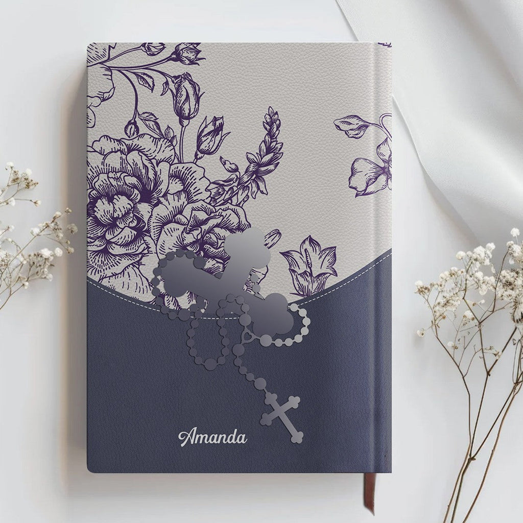 Personalized Purple "Strength & Dignity" Leather Journal