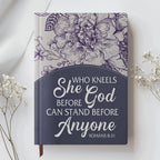 Personalized Purple "Strength & Dignity" Leather Journal