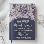 Personalized Purple "Strength & Dignity" Leather Journal