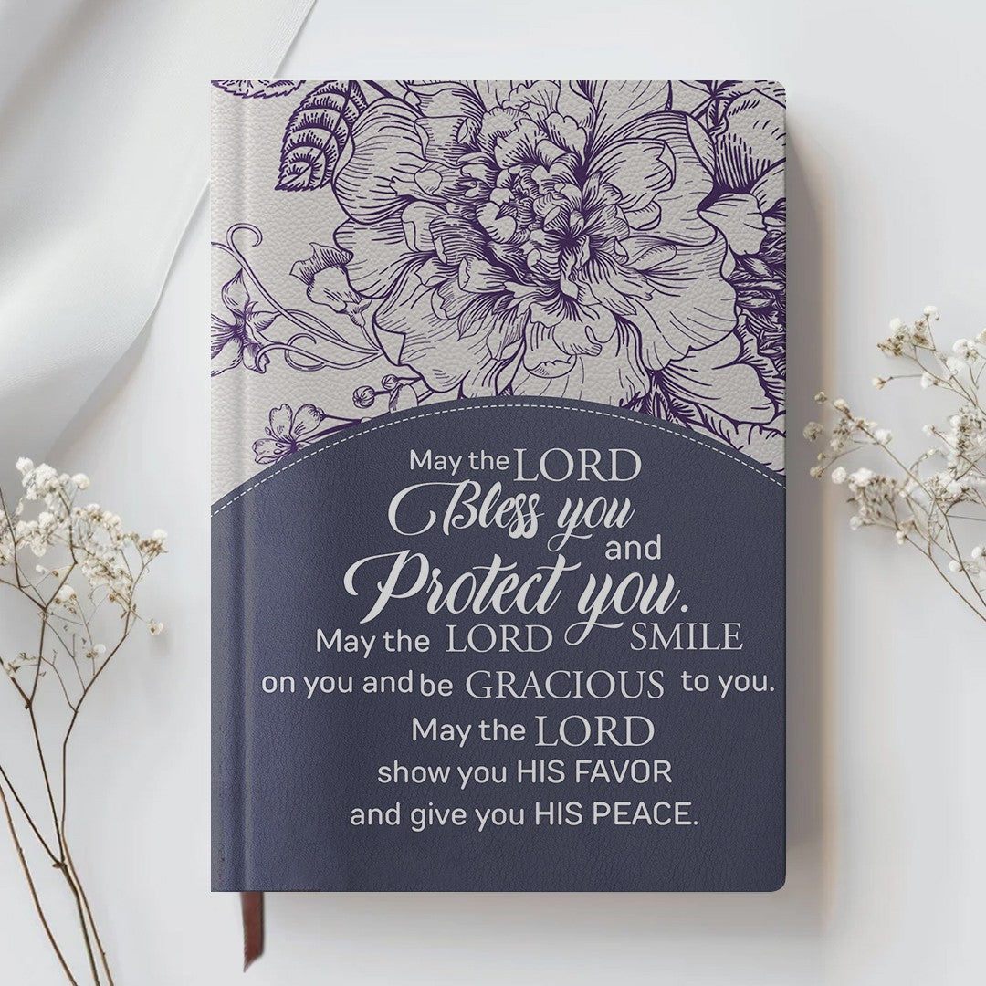 Personalized Purple "Strength & Dignity" Leather Journal