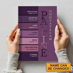 Personalized Purple "God Says I Am" Leather Prayer Journal