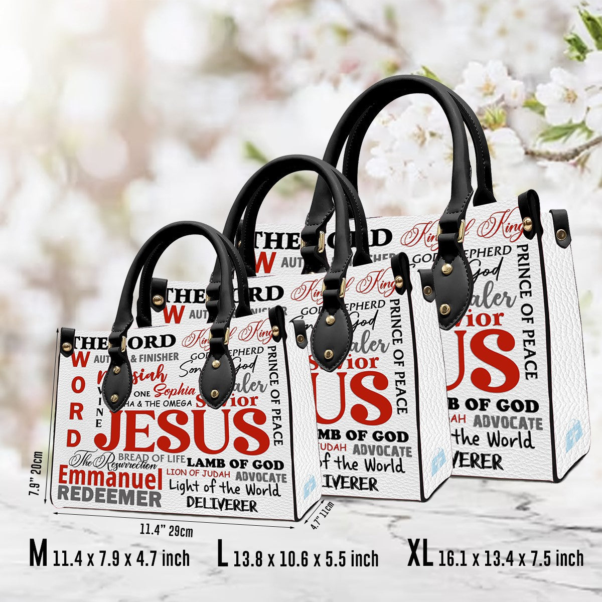 Jesus King of Kings Vintage Leather Handbag