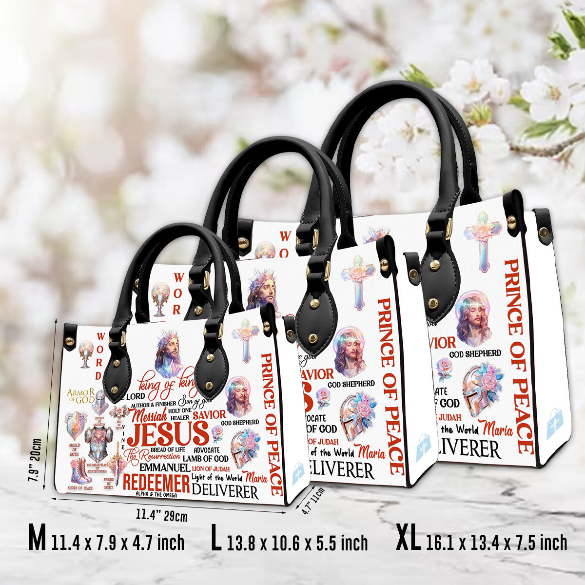 Jesus King of Kings Personalized Leather Handbag
