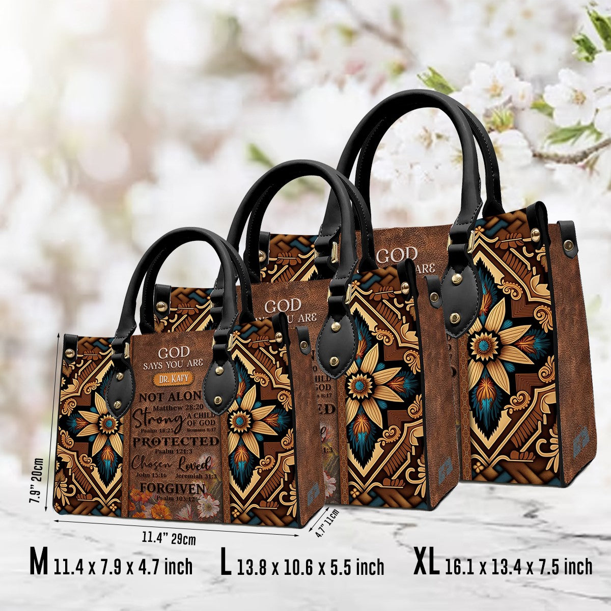 God Says You Are Southwest Leather Handbag