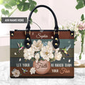 Faith Over Fear Hummingbird Leather Handbag