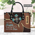 Faith Over Fear Personalized Leather Handbag