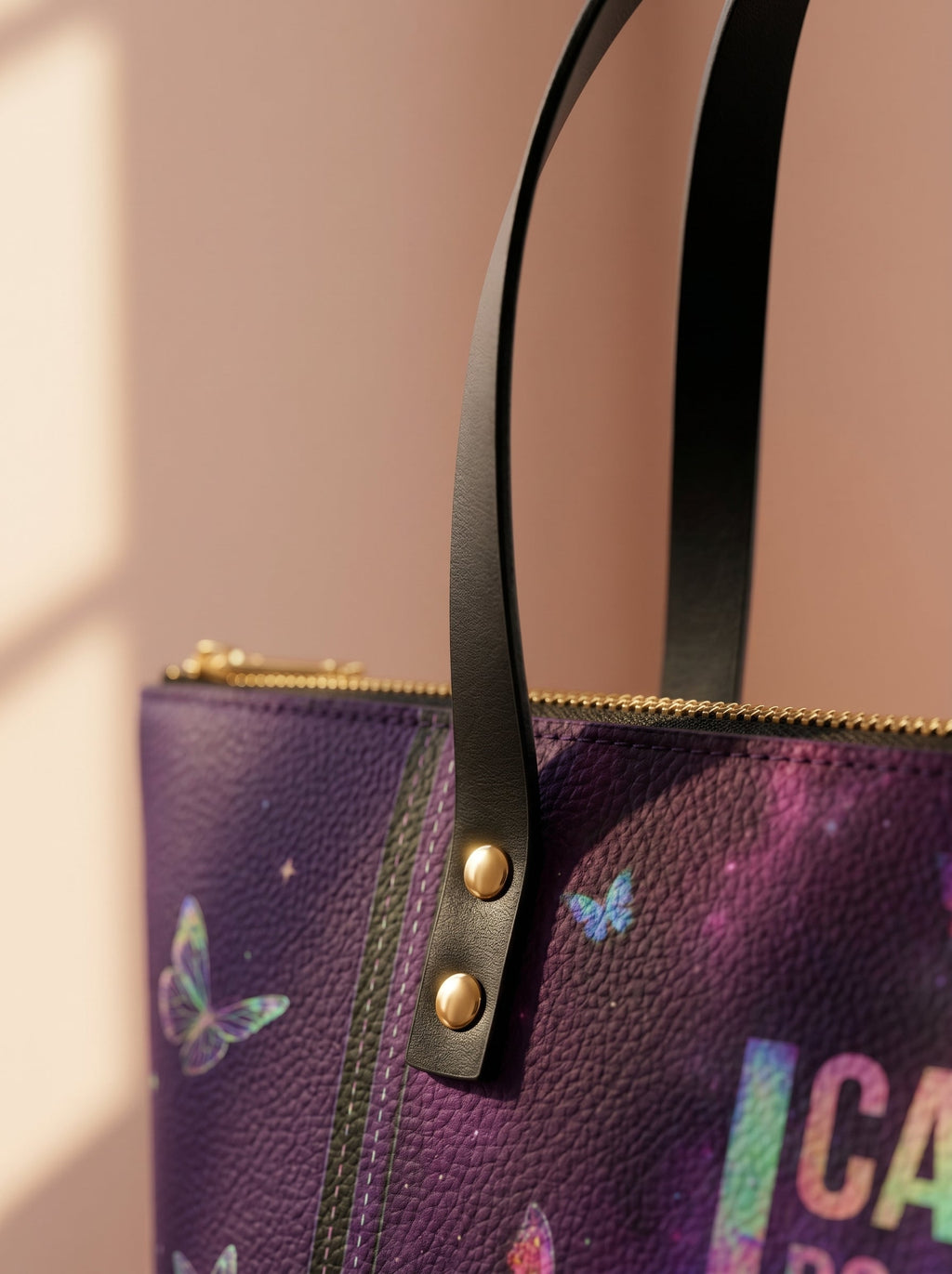 Limitless Philippians 4:13 Leather Tote Bag