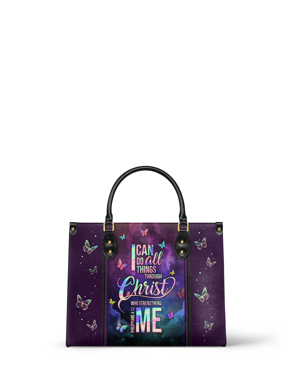 Philippians 4:13 Limitless Leather Handbag
