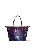 Limitless Philippians 4:13 Leather Tote Bag