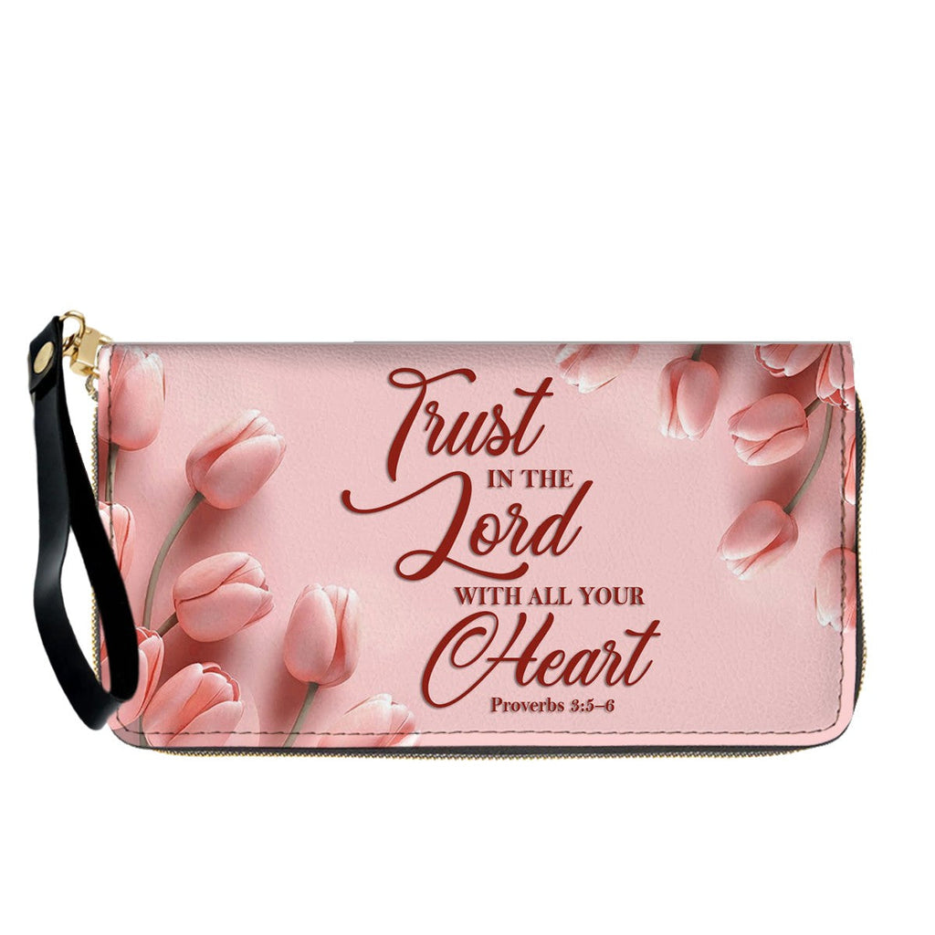 Personalized Pink Tulip Christian Handbag Set